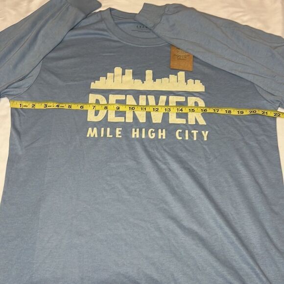 ULURU Men’s Blue Denver Mile High City Long Sleeve T-Shirt Size Medium - Picture 7 of 10